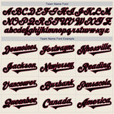 Custom Cream Black-Crimson Authentic Two Tone Baseball Jersey