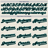 Custom Cream Black-Teal Authentic Two Tone Baseball Jersey