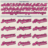 Custom Cream Pink-Black Authentic Two Tone Baseball Jersey