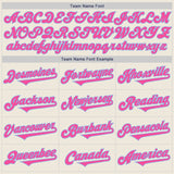 Custom Cream Pink-Light Blue Authentic Two Tone Baseball Jersey