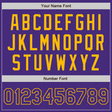 Custom Purple Gold Authentic Two Tone Baseball Jersey