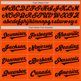 Custom Orange Black Authentic Two Tone Baseball Jersey