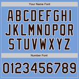 Custom Light Blue Brown-White Authentic Two Tone Baseball Jersey