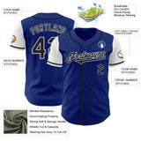 Custom Royal Black-White Authentic Two Tone Baseball Jersey