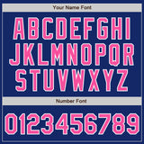 Custom Royal Pink-White Authentic Two Tone Baseball Jersey
