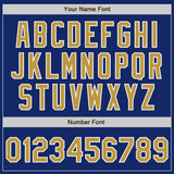 Custom Royal Old Gold-White Authentic Two Tone Baseball Jersey