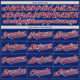 Custom Royal Crimson-White Authentic Two Tone Baseball Jersey