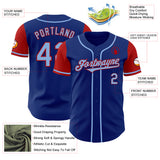Custom Royal Light Blue-Gold Authentic Two Tone Baseball Jersey
