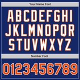 Custom Royal Orange-White Authentic Two Tone Baseball Jersey