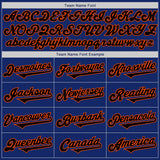 Custom Royal Black-Orange Authentic Two Tone Baseball Jersey