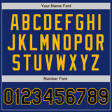 Custom Royal Black-Gold Authentic Two Tone Baseball Jersey