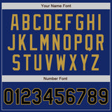 Custom Royal Black-Old Gold Authentic Two Tone Baseball Jersey