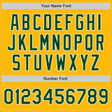 Custom Gold Green-White Authentic Two Tone Baseball Jersey