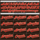 Custom Brown Red-Cream Authentic Two Tone Baseball Jersey