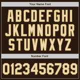 Custom Brown Cream-Old Gold Authentic Two Tone Baseball Jersey