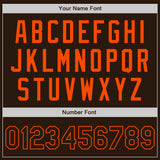Custom Brown Orange Authentic Two Tone Baseball Jersey
