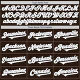 Custom Brown White-Gray Authentic Two Tone Baseball Jersey