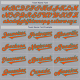 Custom Gray Orange-Teal Authentic Two Tone Baseball Jersey