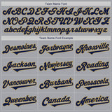 Custom Gray Navy-Old Gold Authentic Two Tone Baseball Jersey