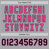 Custom Gray Black-Pink Authentic Two Tone Baseball Jersey