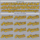 Custom Gray Gold-Navy Authentic Two Tone Baseball Jersey