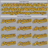 Custom Gray Gold-Black Authentic Two Tone Baseball Jersey