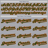 Custom Gray Green-Orange Authentic Two Tone Baseball Jersey