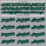 Custom Gray Kelly Green-Black Authentic Two Tone Baseball Jersey