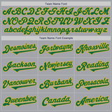 Custom Gray Kelly Green-Gold Authentic Two Tone Baseball Jersey