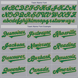 Custom Gray Kelly Green-Old Gold Authentic Two Tone Baseball Jersey