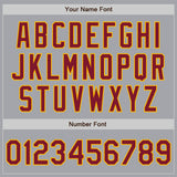 Custom Gray Crimson-Gold Authentic Two Tone Baseball Jersey
