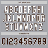 Custom Gray Brown-White Authentic Two Tone Baseball Jersey