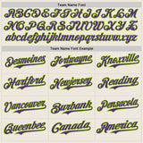 Custom Cream Purple Pinstripe Neon Green Authentic Two Tone Baseball Jersey