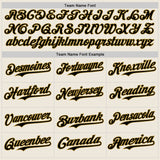Custom Cream Black Pinstripe Old Gold Authentic Two Tone Baseball Jersey