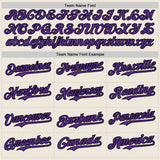 Custom Cream Black Pinstripe Purple Authentic Two Tone Baseball Jersey