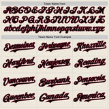 Custom Cream Black Pinstripe Crimson Authentic Two Tone Baseball Jersey