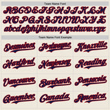 Custom Cream Navy Pinstripe Red Authentic Two Tone Baseball Jersey