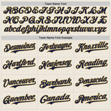 Custom Cream Navy Pinstripe Old Gold Authentic Two Tone Baseball Jersey