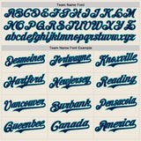 Custom Cream Navy Pinstripe Teal Authentic Two Tone Baseball Jersey
