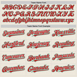 Custom Cream Red Pinstripe White-Kelly Green Authentic Two Tone Baseball Jersey