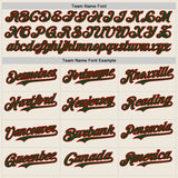 Custom Cream Green Pinstripe Red Authentic Two Tone Baseball Jersey
