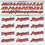 Custom White Orange Pinstripe Royal Authentic Two Tone Baseball Jersey