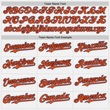 Custom White Orange Pinstripe Navy Authentic Two Tone Baseball Jersey