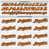 Custom White Orange Pinstripe Green Authentic Two Tone Baseball Jersey