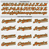 Custom White Orange Pinstripe Kelly Green Authentic Two Tone Baseball Jersey