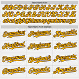 Custom White Gold Pinstripe Brown Authentic Two Tone Baseball Jersey