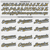 Custom White Old Gold Pinstripe Royal Authentic Two Tone Baseball Jersey