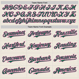 Custom Cream Kelly Green Pinstripe Pink Authentic Two Tone Baseball Jersey