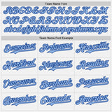 Custom White Light Blue Pinstripe Royal Authentic Two Tone Baseball Jersey