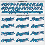 Custom White Panther Blue Pinstripe Navy Authentic Two Tone Baseball Jersey